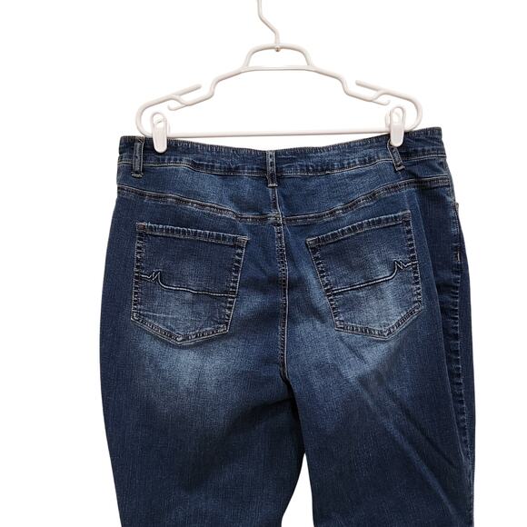 Maurices High Rise Curvy Boot Leg Slim-Tec Fit Jeans Dark Wash Denim Size 20W - Picture 5 of 8